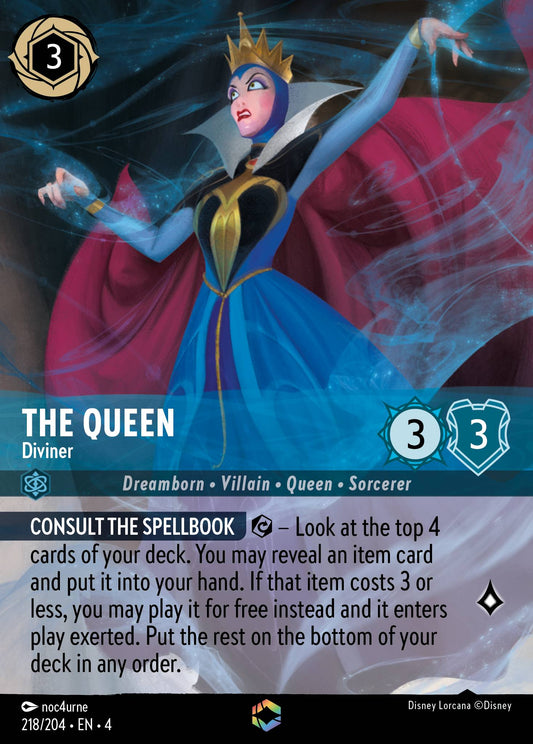 The Queen - Diviner (Enchanted) - Enchanted Lorcana Holofoil Card