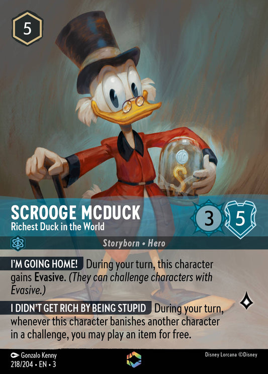 Scrooge McDuck - Richest Duck in the World (Enchanted) - Enchanted Lorcana Holofoil Card