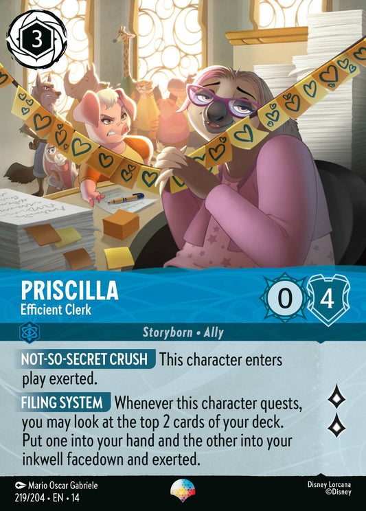 Priscilla - Efficient Clerk (Epic) - Disney Lorcana