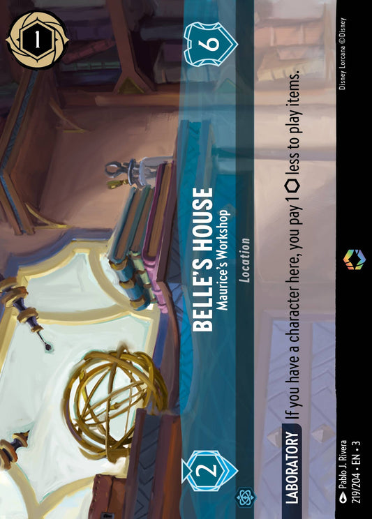 Belle's House - Maurice's Workshop (Enchanted) - Enchanted Lorcana Holofoil Card