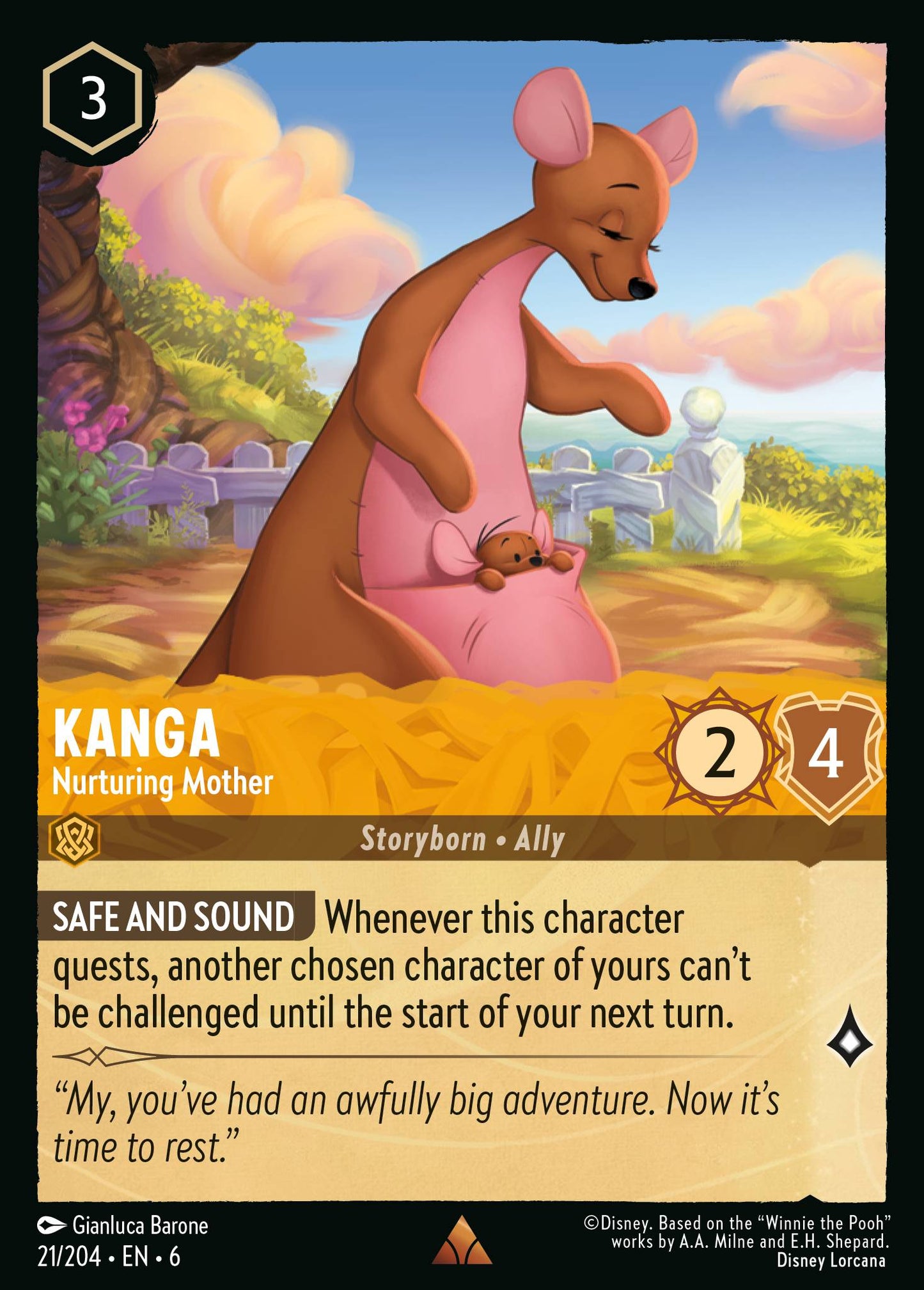 Kanga - Nurturing Mother - Rare Lorcana Card