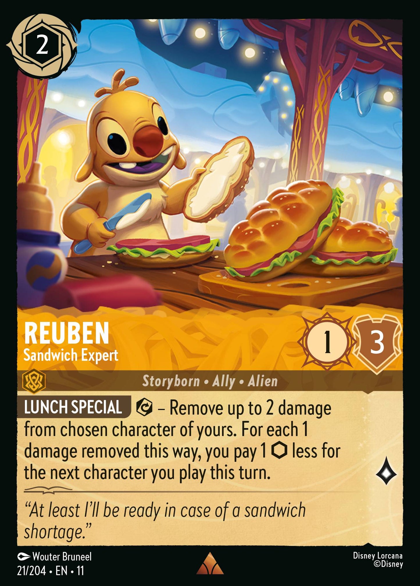 Reuben - Sandwich Expert - Rare Lorcana Card