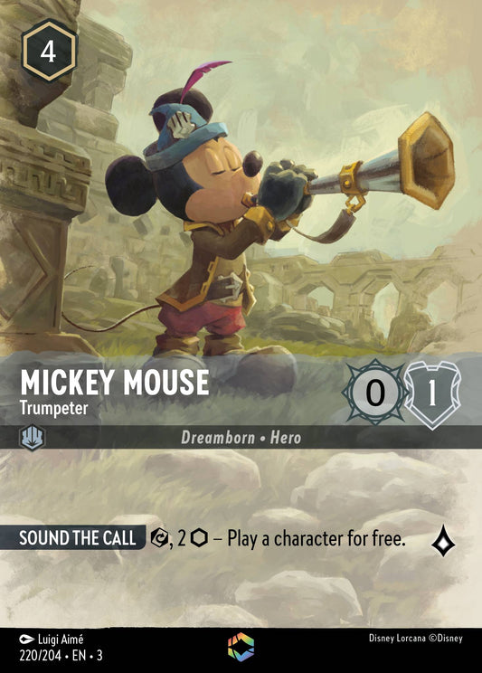 Mickey Mouse - Trumpeter (Enchanted) - Enchanted Lorcana Holofoil Card