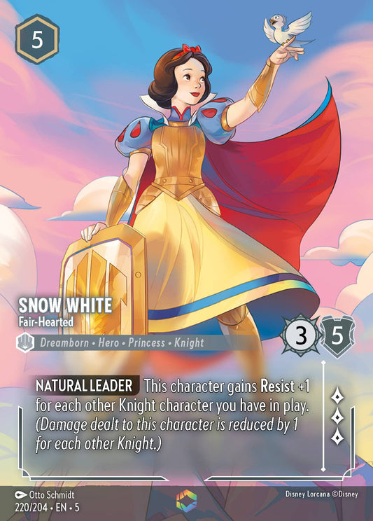 Snow White - Fair-Hearted (Enchanted) - Enchanted Lorcana Holofoil Card