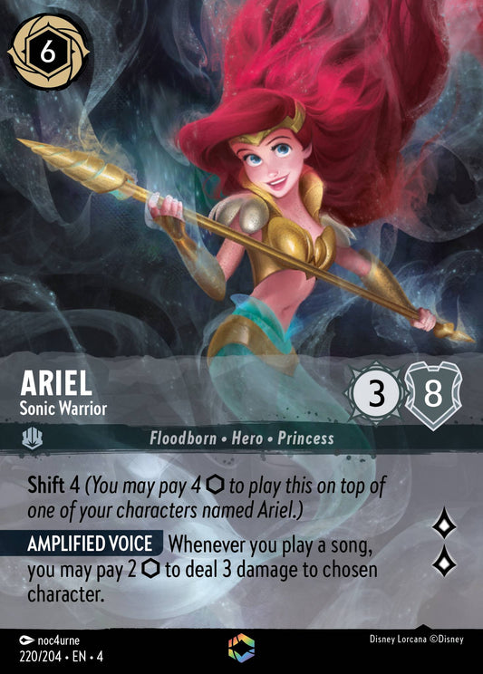 Ariel - Sonic Warrior (Enchanted) - Enchanted Lorcana Holofoil Card