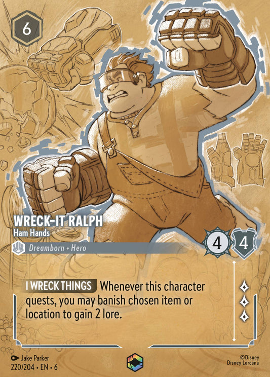 Wreck-It Ralph - Ham Hands (Enchanted) - Enchanted Lorcana Holofoil Card