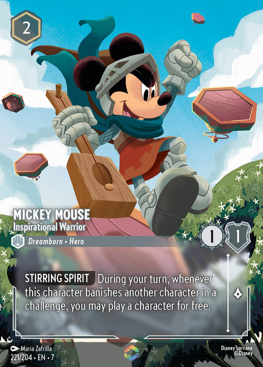Mickey Mouse - Inspirational Warrior (Enchanted) - Enchanted Lorcana Holofoil Card