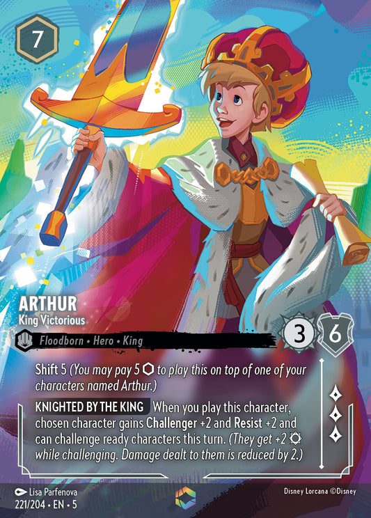 Arthur - King Victorious (Enchanted) - Enchanted Lorcana Holofoil Card
