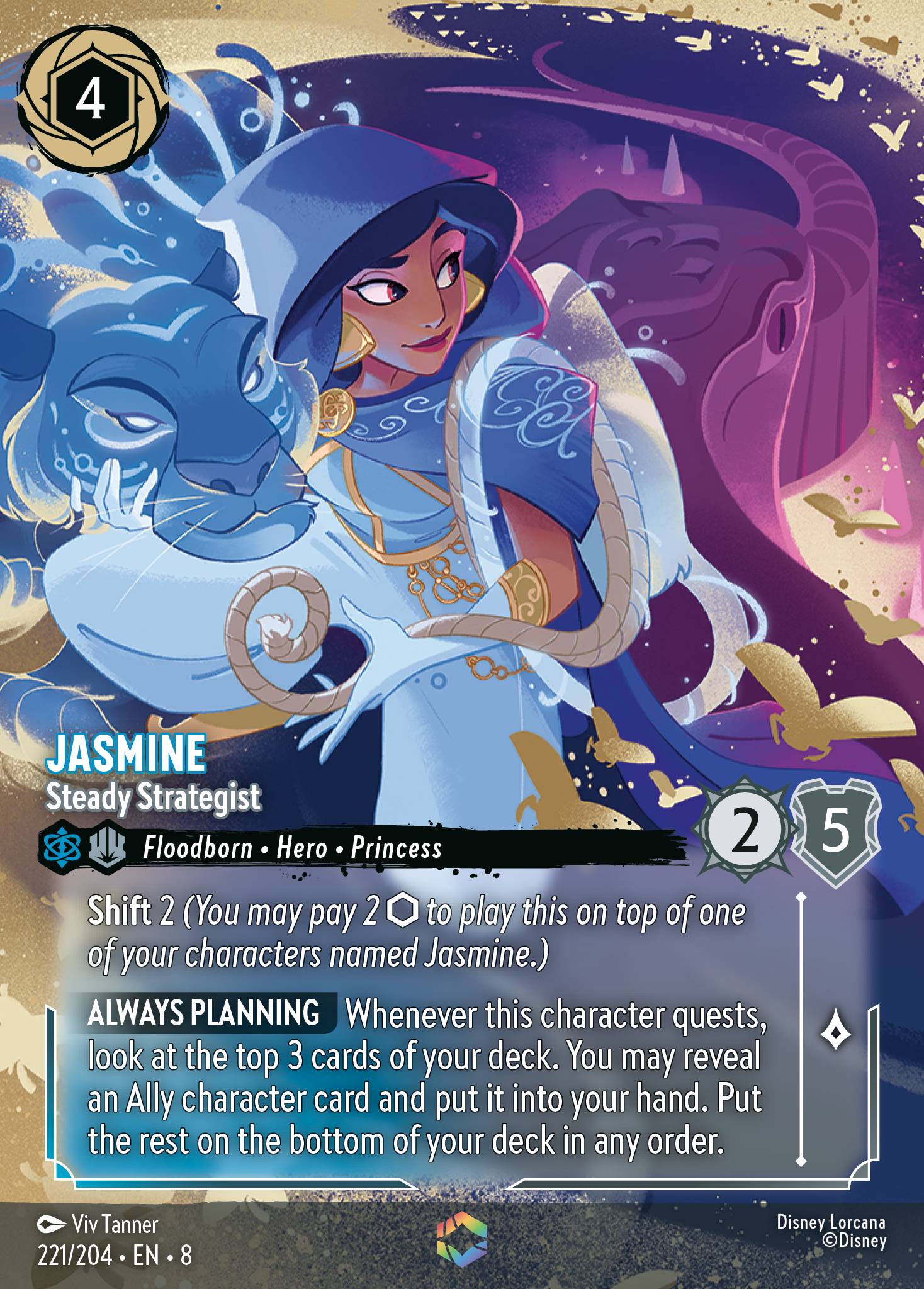 Jasmine - Steady Strategist (Enchanted) - Enchanted Lorcana Holofoil Card