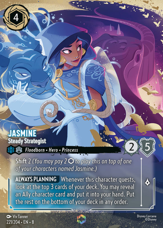 Jasmine - Steady Strategist (Enchanted) - Enchanted Lorcana Holofoil Card