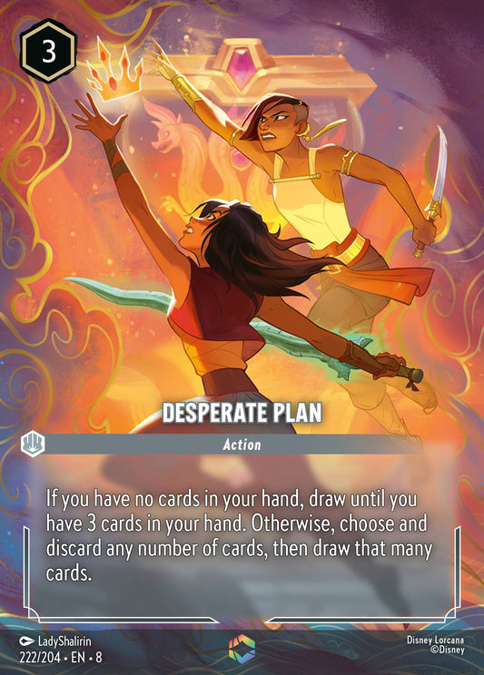 Desperate Plan (Enchanted) - Enchanted Lorcana Holofoil Card