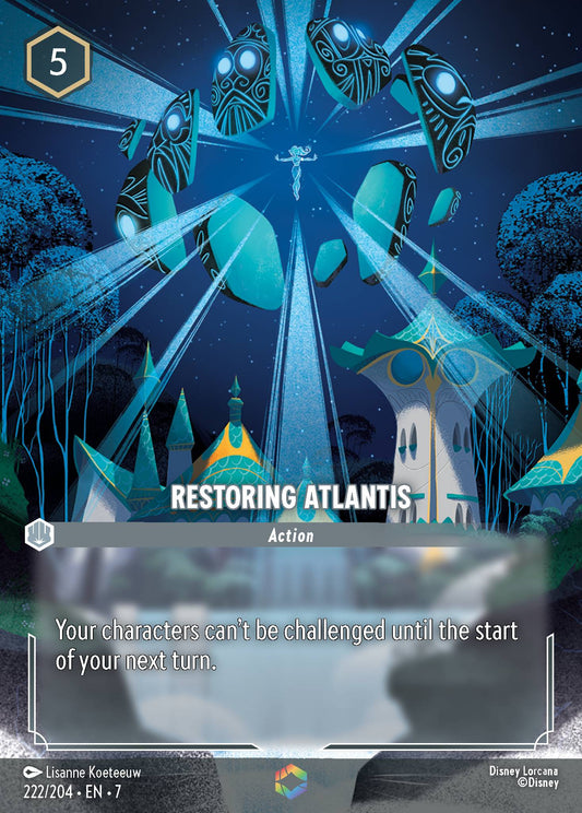 Restoring Atlantis (Enchanted) - Enchanted Lorcana Holofoil Card