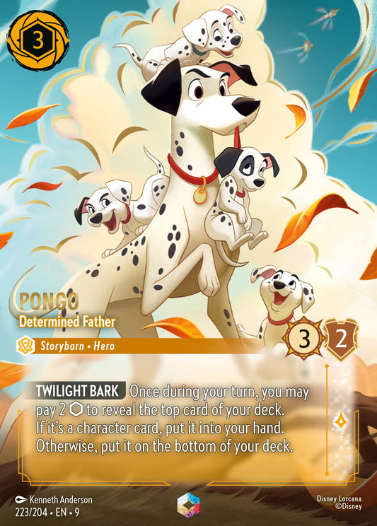 Pongo - Determined Father (Enchanted) - Enchanted Lorcana Holofoil Card