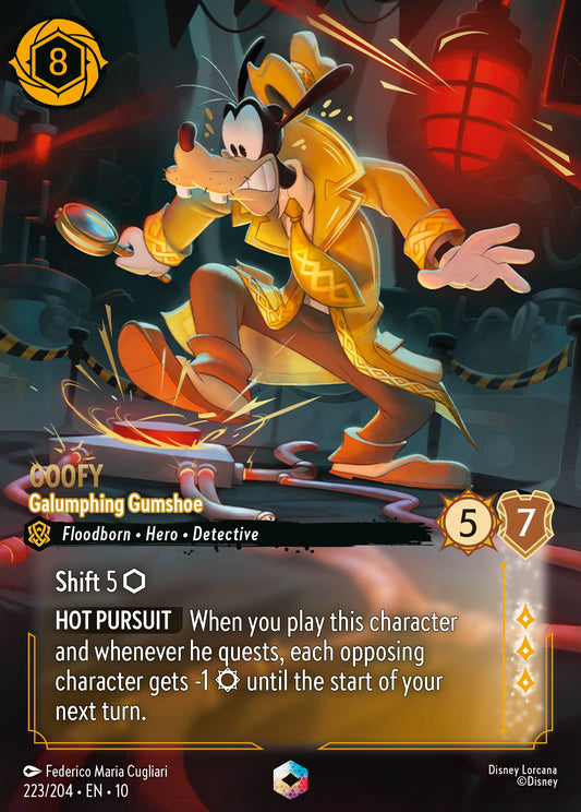 Goofy - Galumphing Gumshoe (Enchanted) - Enchanted Lorcana Holofoil Card