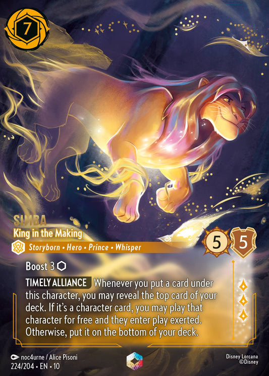 Simba - King in the Making (Enchanted) - Enchanted Lorcana Holofoil Card