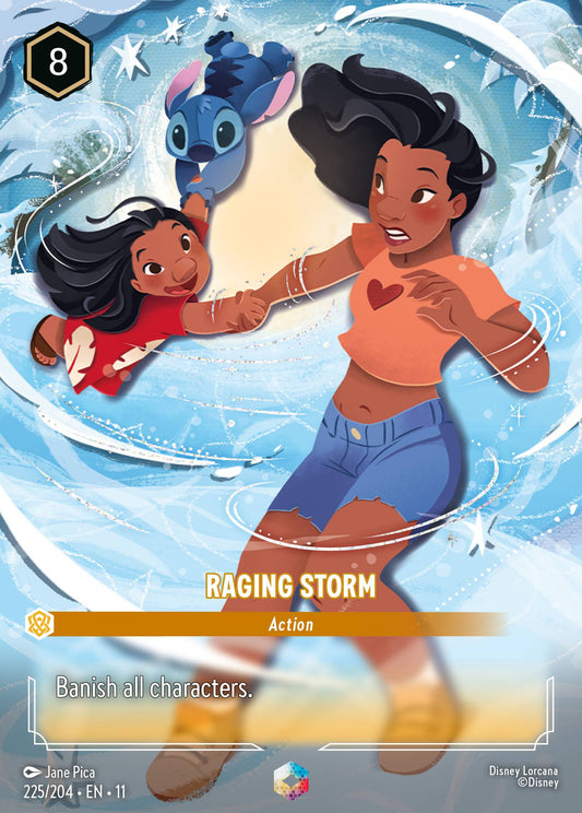 Raging Storm (Enchanted) - Enchanted Lorcana Holofoil Card