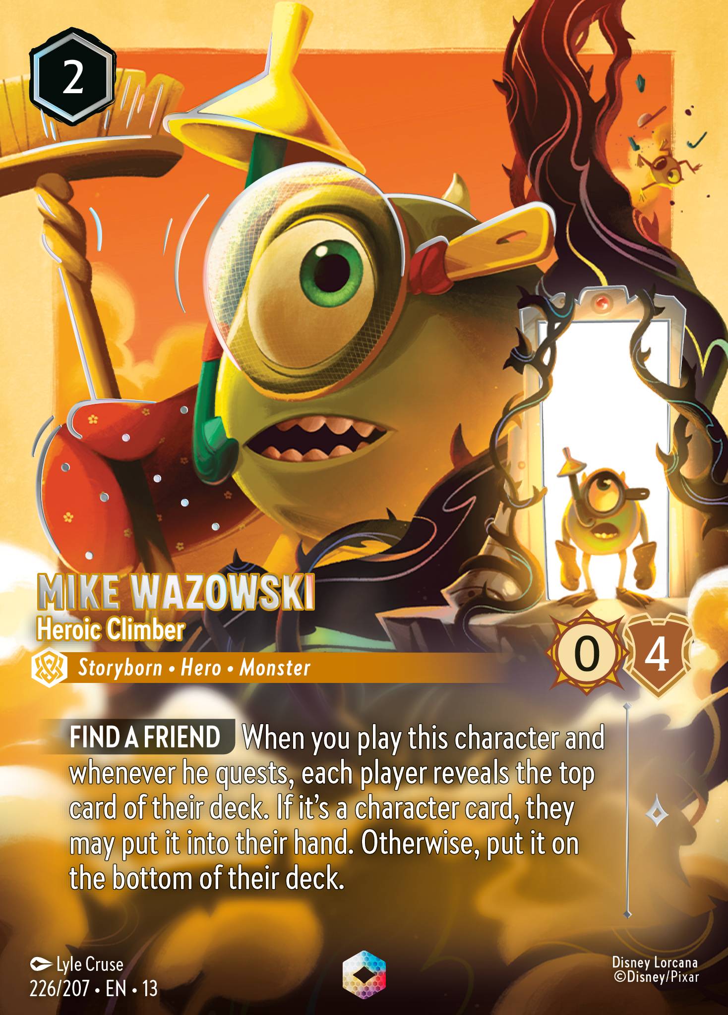 Mike Wazowski - Heroic Climber - Enchanted Lorcana Card