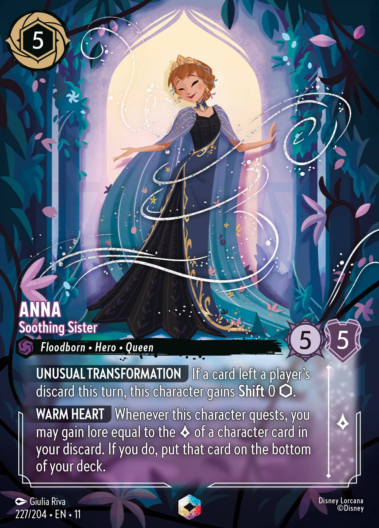 Anna - Soothing Sister (Enchanted) - Enchanted Lorcana Holofoil Card