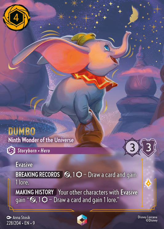 Dumbo - Ninth Wonder of the Universe (Enchanted) - Enchanted Lorcana Holofoil Card