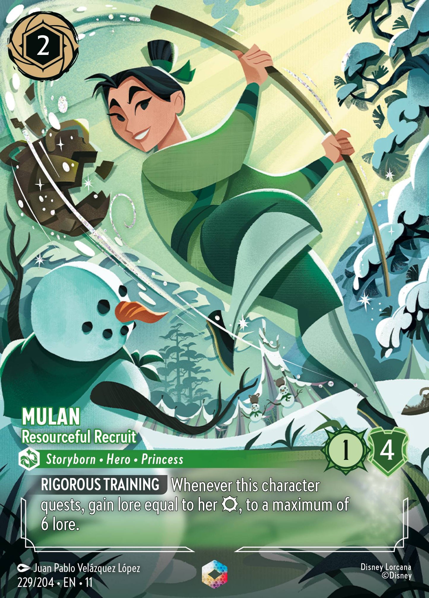 Mulan - Resourceful Recruit (Enchanted) - Enchanted Lorcana Holofoil Card