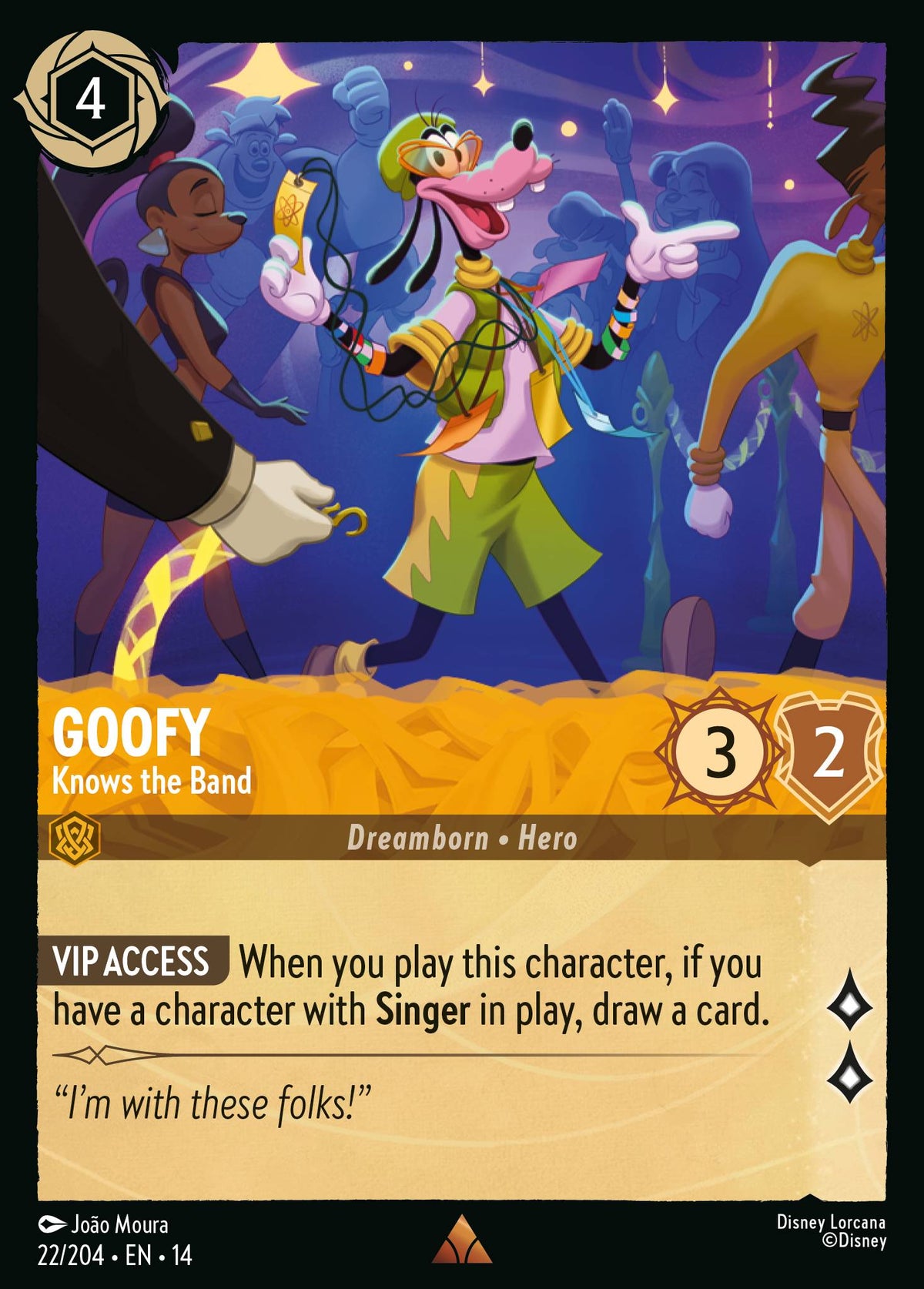 Goofy - Knows the Band - Rare Lorcana Card