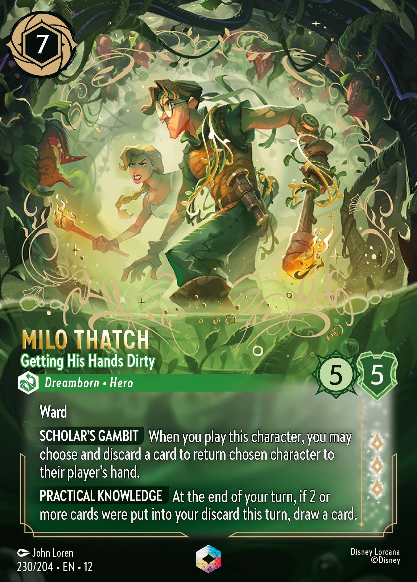Milo Thatch - Getting His Hands Dirty (Enchanted) - Disney Lorcana