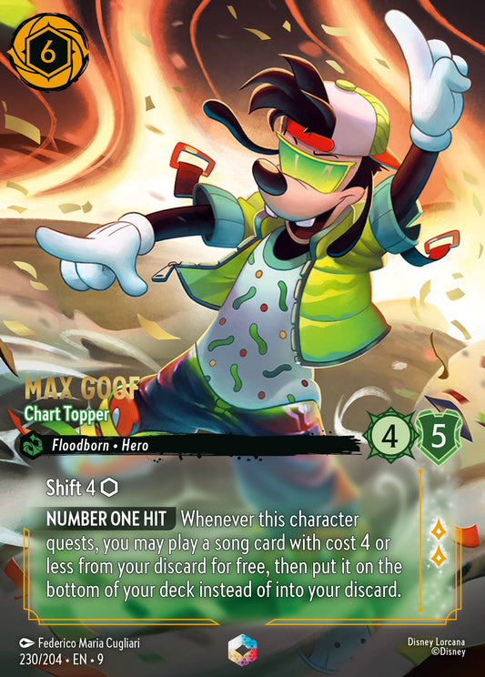 Max Goof - Chart Topper (Enchanted) - Enchanted Lorcana Holofoil Card