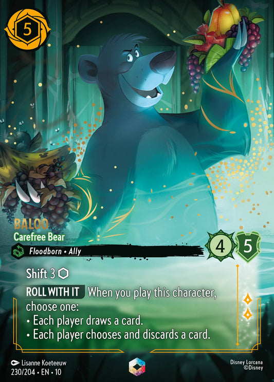 Baloo - Carefree Bear (Enchanted) - Enchanted Lorcana Holofoil Card