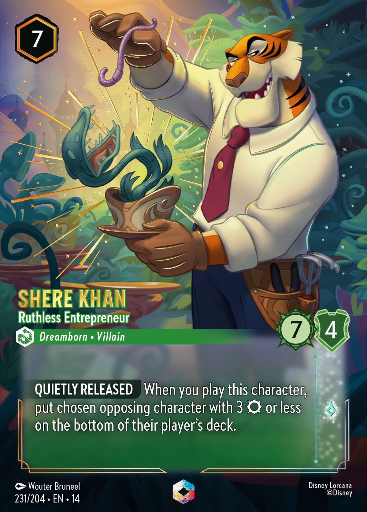 Shere Khan - Ruthless Entrepreneur - Enchanted Lorcana Card