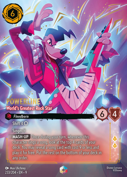 Powerline - World's Greatest Rock Star (Enchanted) - Enchanted Lorcana Holofoil Card