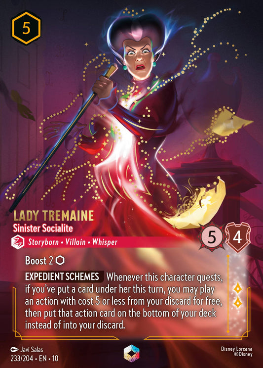 Lady Tremaine - Sinister Socialite (Enchanted) - Enchanted Lorcana Holofoil Card