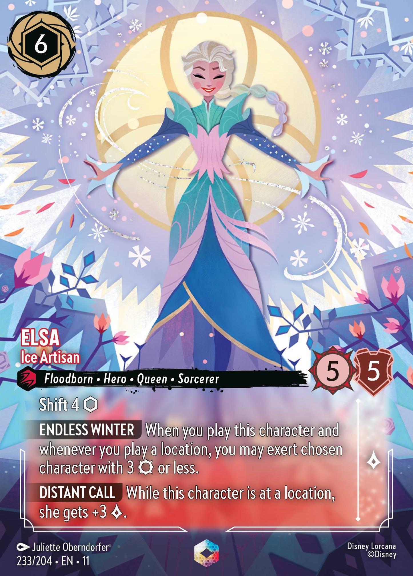 Elsa - Ice Artisan (Enchanted) - Enchanted Lorcana Holofoil Card
