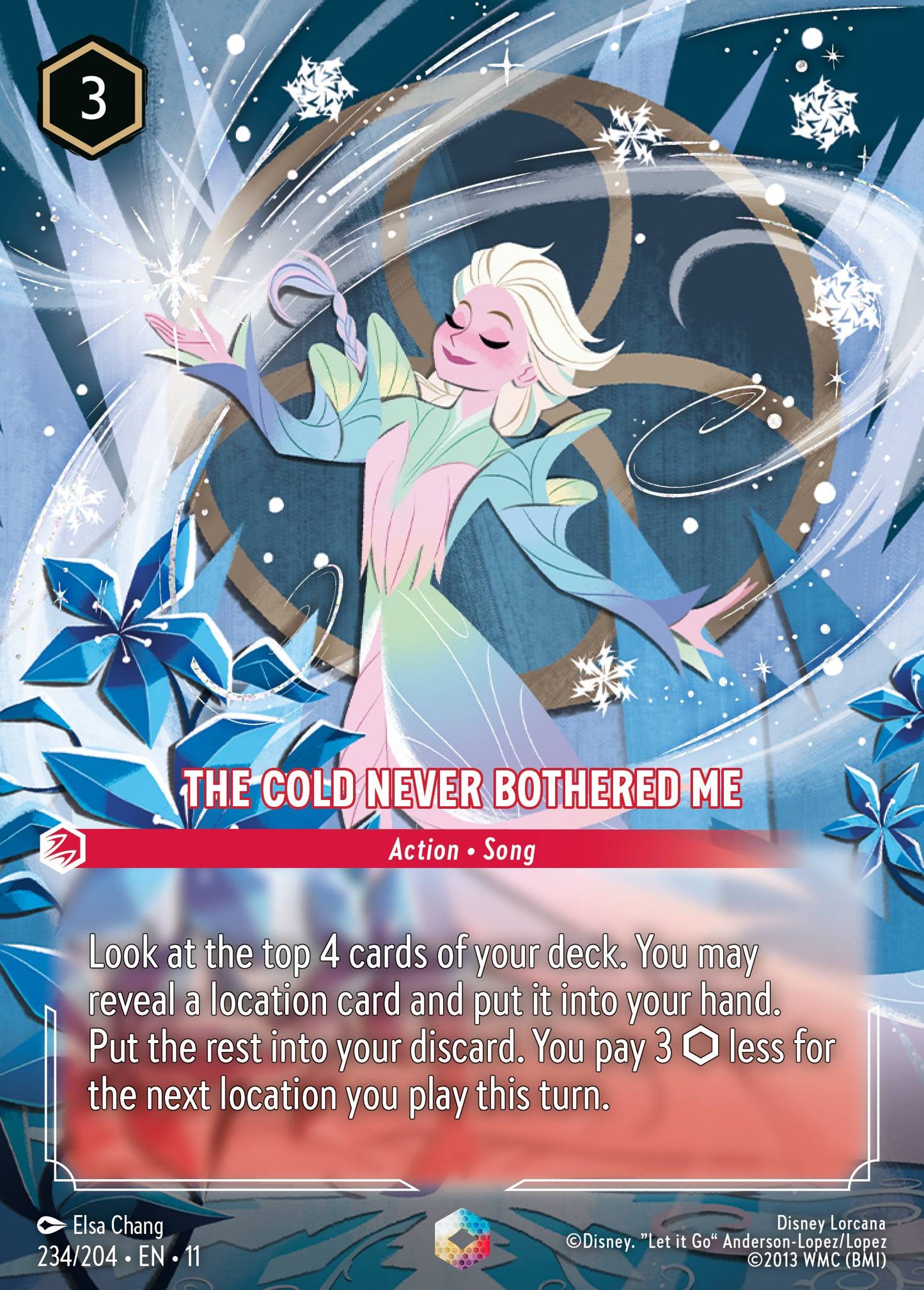 The Cold Never Bothered Me (Enchanted) - Enchanted Lorcana Holofoil Card