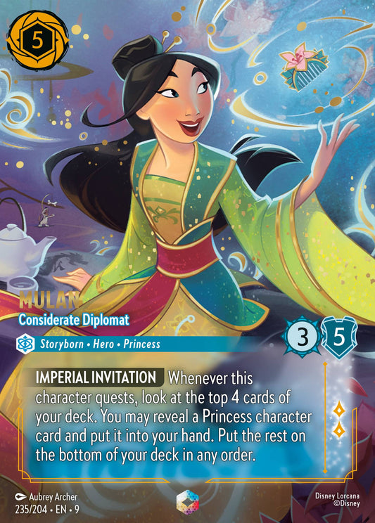 Mulan - Considerate Diplomat (Enchanted) - Enchanted Lorcana Holofoil Card