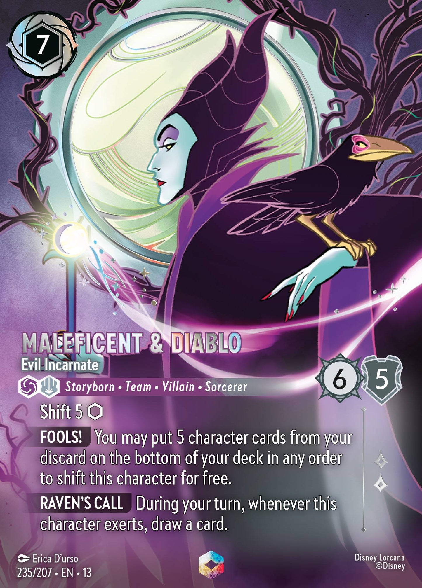 Maleficent & Diablo - Evil Incarnate - Enchanted Lorcana Card