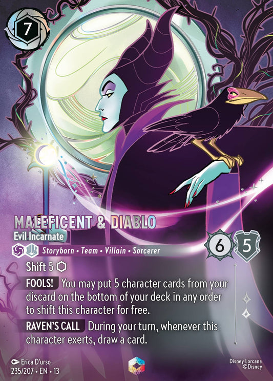 Maleficent & Diablo - Evil Incarnate - Enchanted Lorcana Card