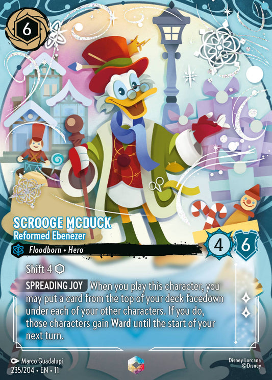 Scrooge McDuck - Reformed Ebenezer (Enchanted) - Enchanted Lorcana Holofoil Card