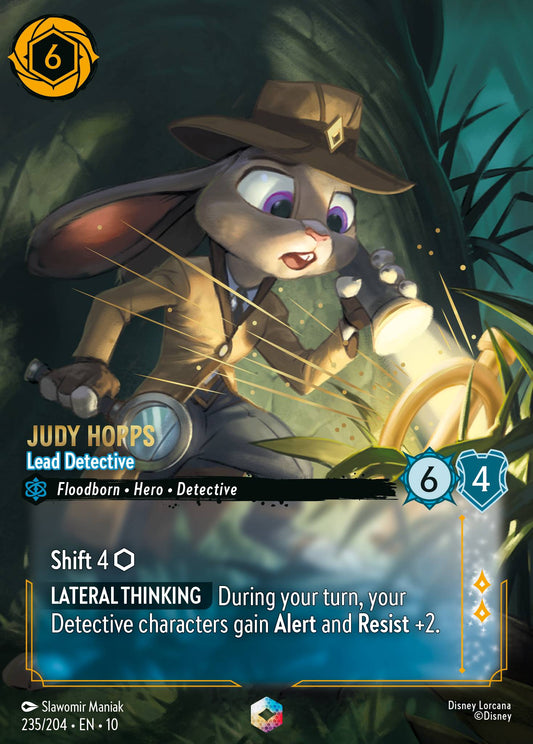 Judy Hopps - Lead Detective (Enchanted) - Enchanted Lorcana Holofoil Card