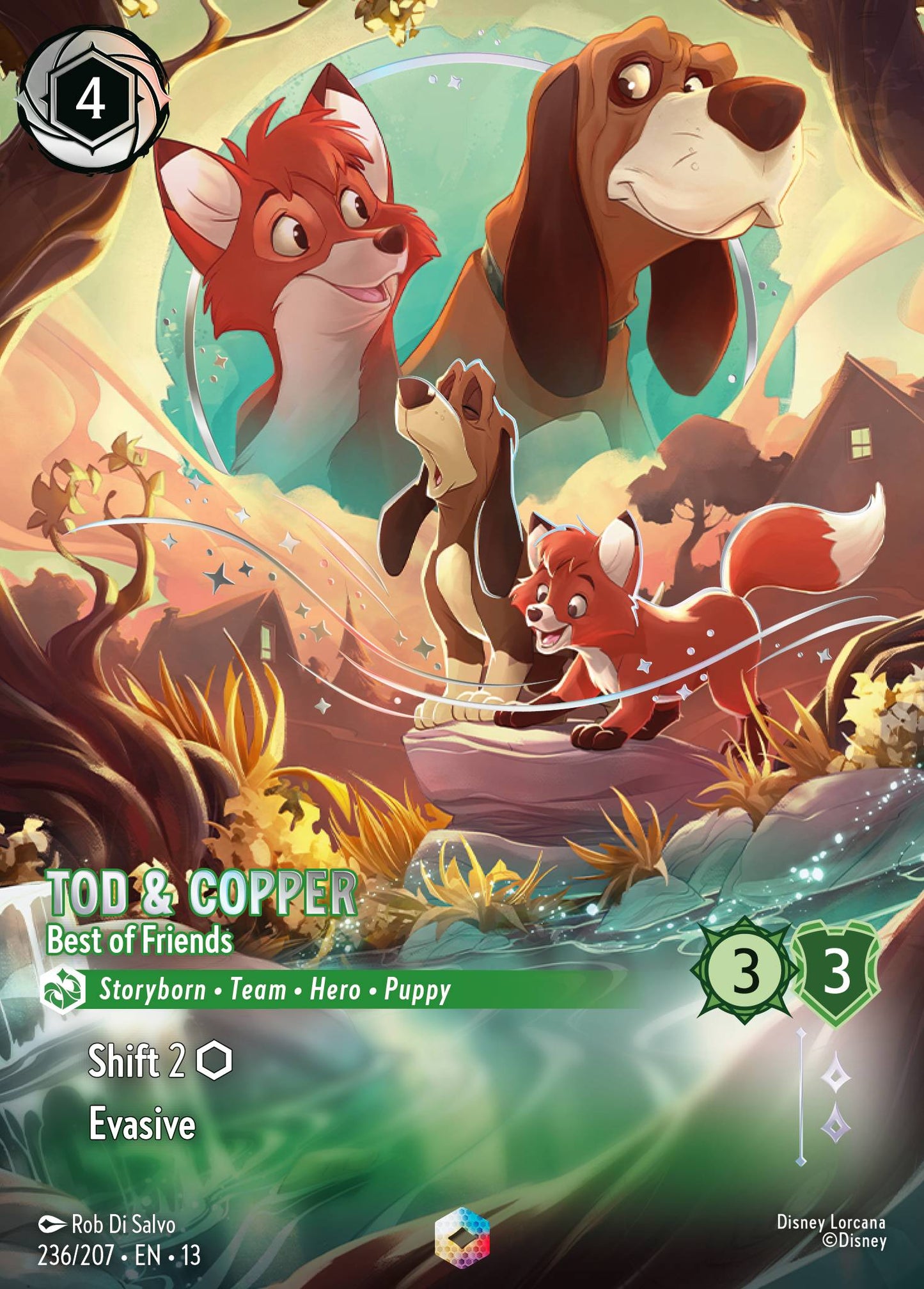 Tod & Copper - Best of Friends - Enchanted Lorcana Card