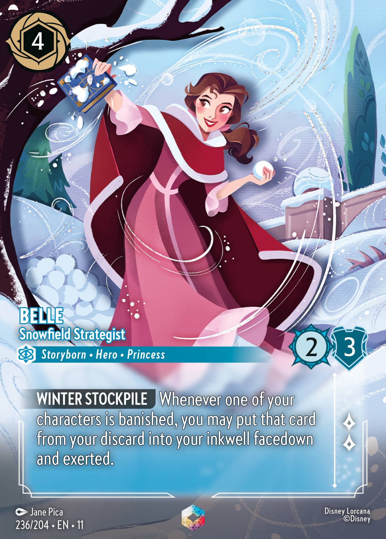 Belle - Snowfield Strategist (Enchanted) - Enchanted Lorcana Holofoil Card