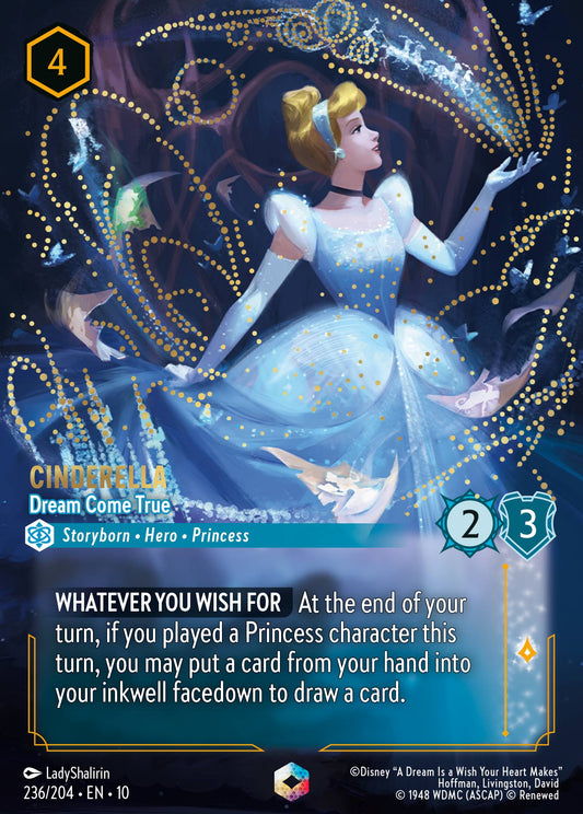 Cinderella - Dream Come True (Enchanted) - Enchanted Lorcana Holofoil Card