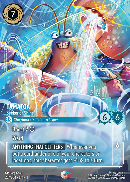 Tamatoa - Seeker of Shine (Enchanted) - Enchanted Lorcana Holofoil Card