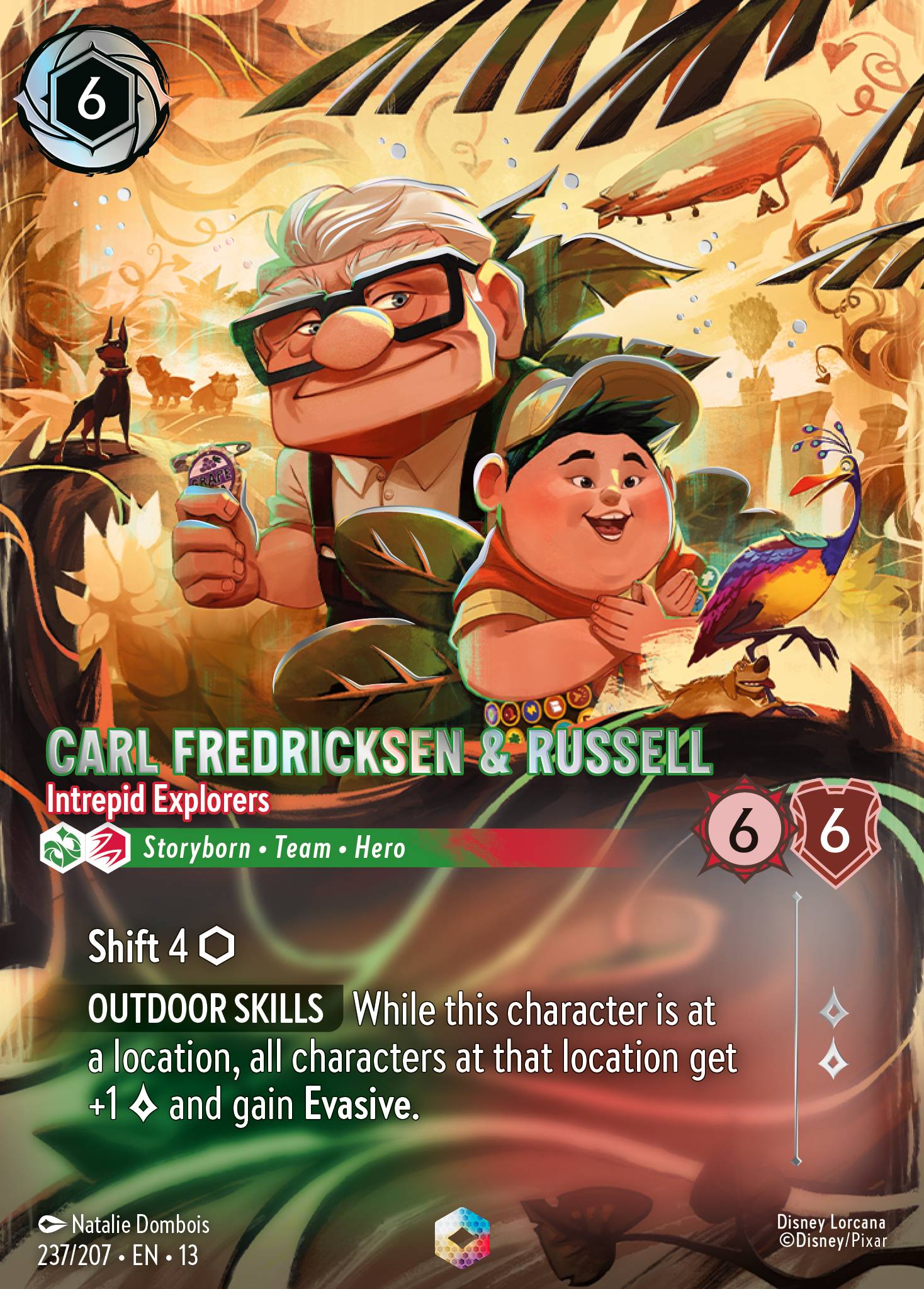 Carl Fredricksen & Russell - Intrepid Explorers - Enchanted Lorcana Card