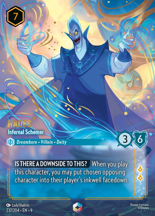 Hades - Infernal Schemer (Enchanted) - Enchanted Lorcana Holofoil Card