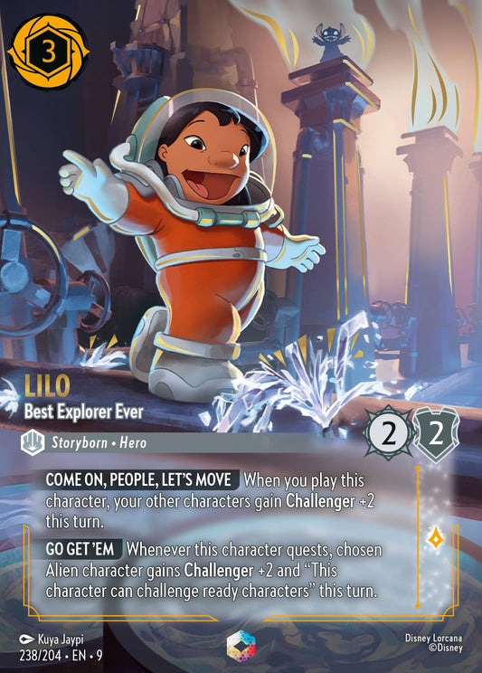 Lilo - Best Explorer Ever (Enchanted) - Enchanted Lorcana Holofoil Card