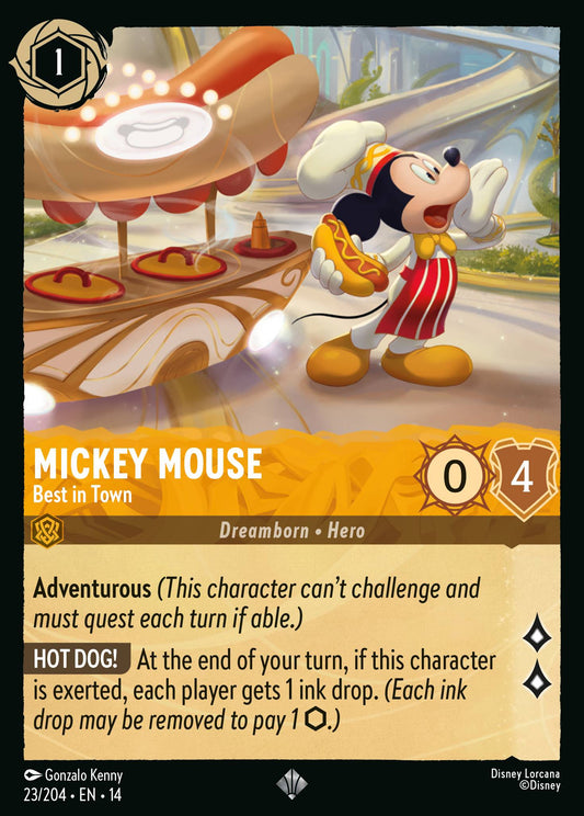 Mickey Mouse - Best in Town - Super Rare Lorcana Card