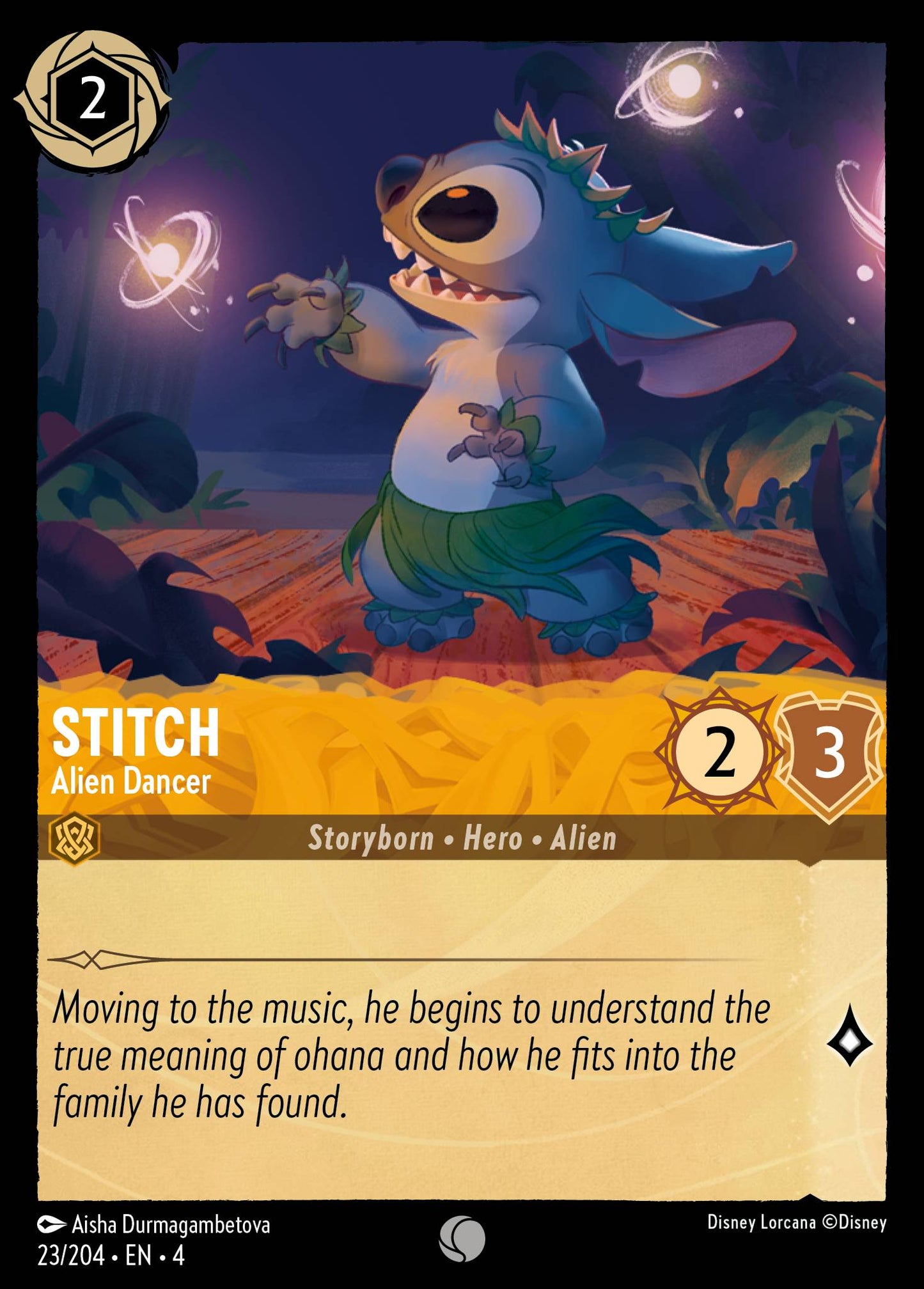 Stitch - Alien Dancer - Common Lorcana Card