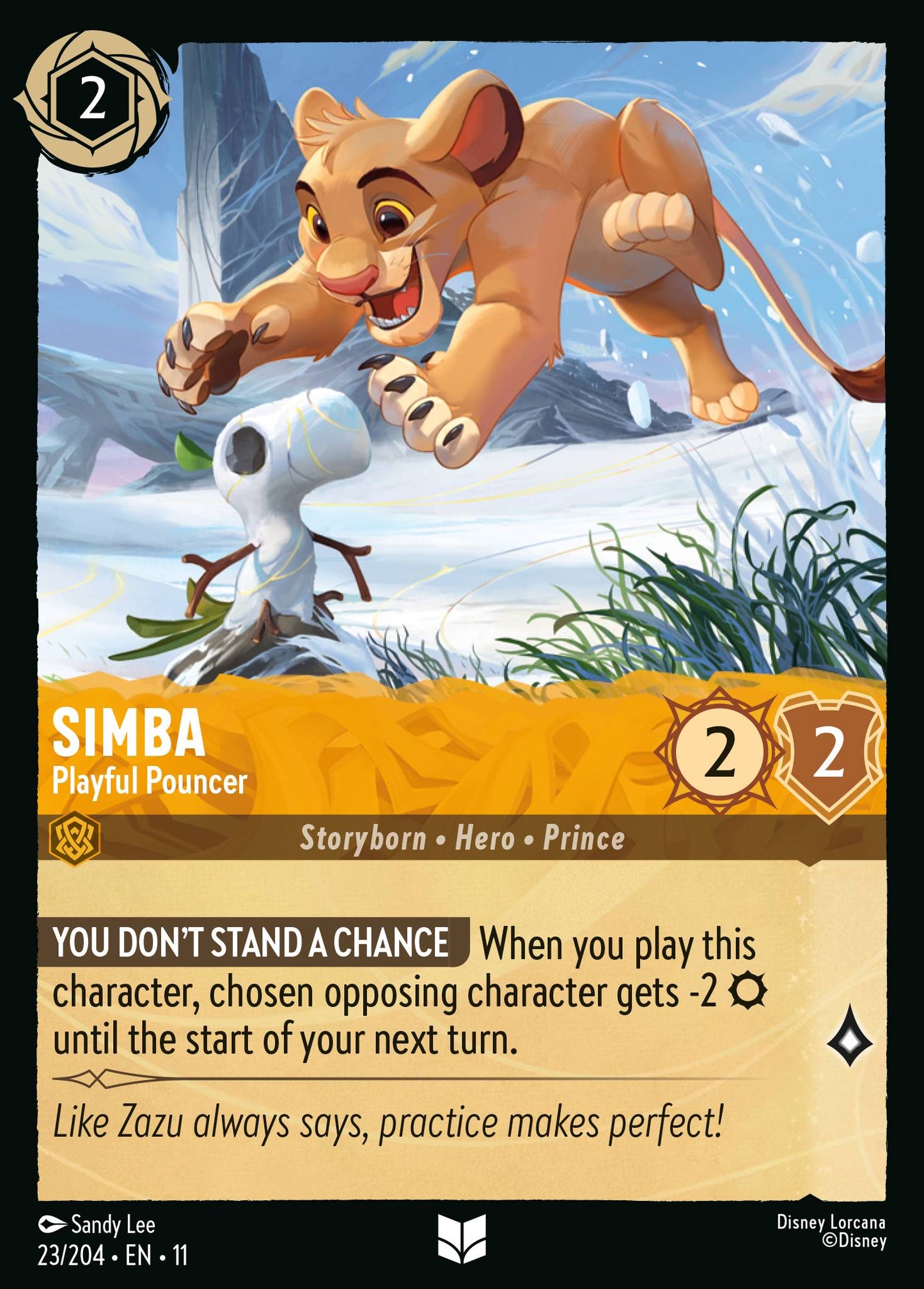 Simba - Playful Pouncer - Uncommon Lorcana Card