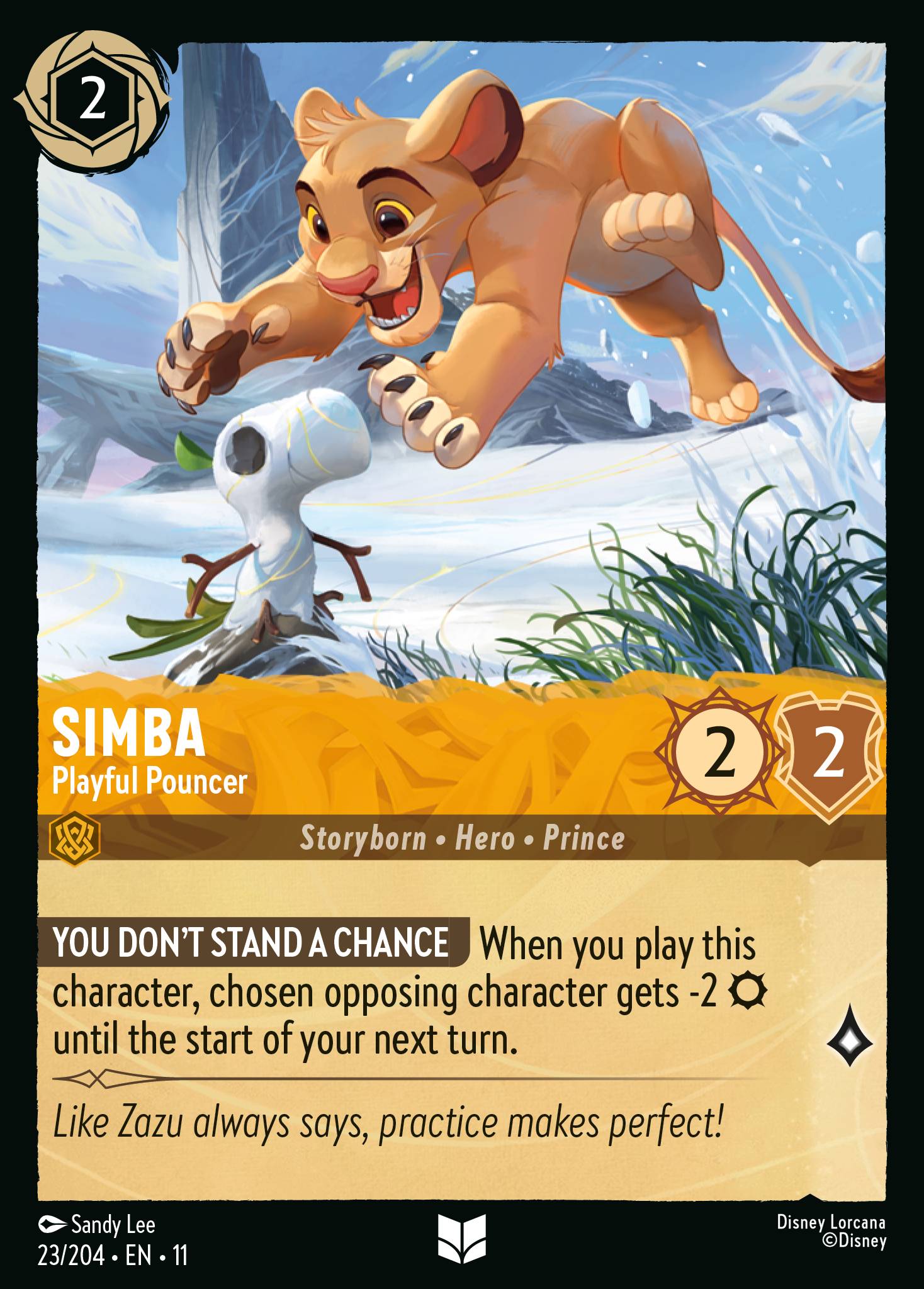 Simba - Playful Pouncer - Uncommon Lorcana Card