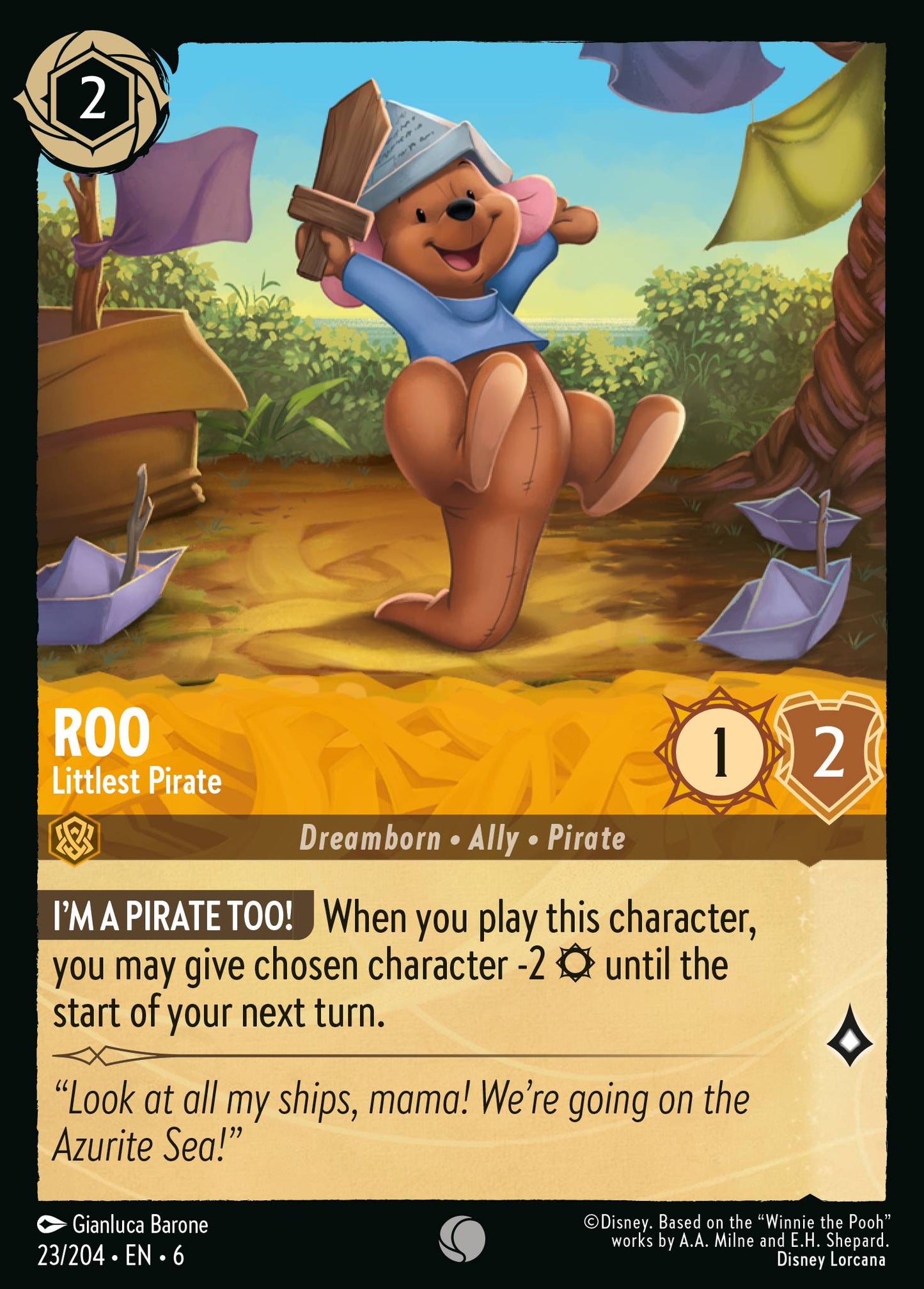 Roo - Littlest Pirate - Common Lorcana Card